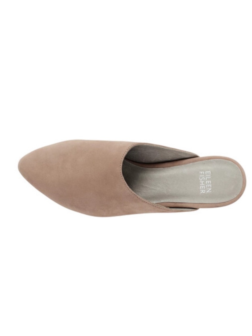 Eileen Fisher  Suede Pointed-Front Slip-On Mules 7.5